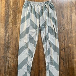 Dark gray/light gray zigzag OS LLR leggings